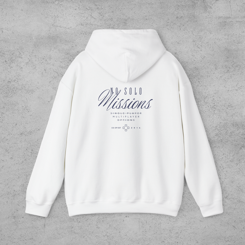 Custom Cozy Gaming Hoodie - No Solo Missions - Double-sided