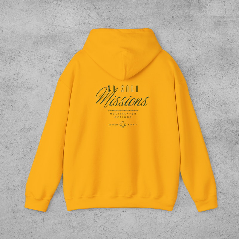 Custom Cozy Gaming Hoodie - No Solo Missions - Double-sided