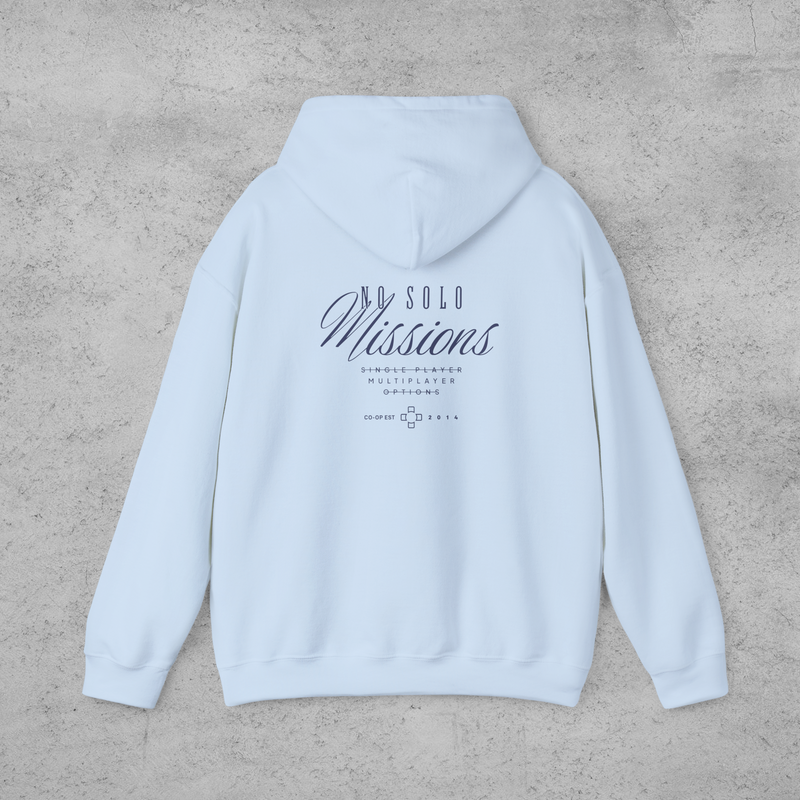 Custom Cozy Gaming Hoodie - No Solo Missions - Double-sided