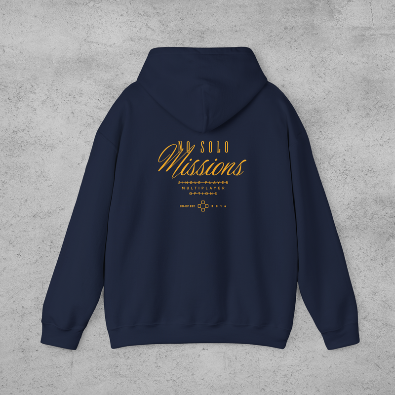 Custom Cozy Gaming Hoodie - No Solo Missions - Double-sided
