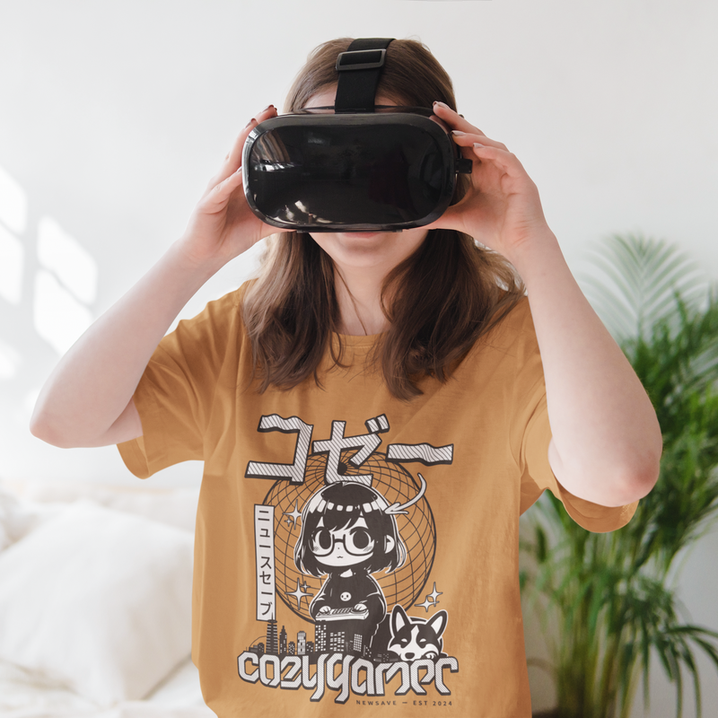 Cozy Gamer Anime Oversized T-Shirt