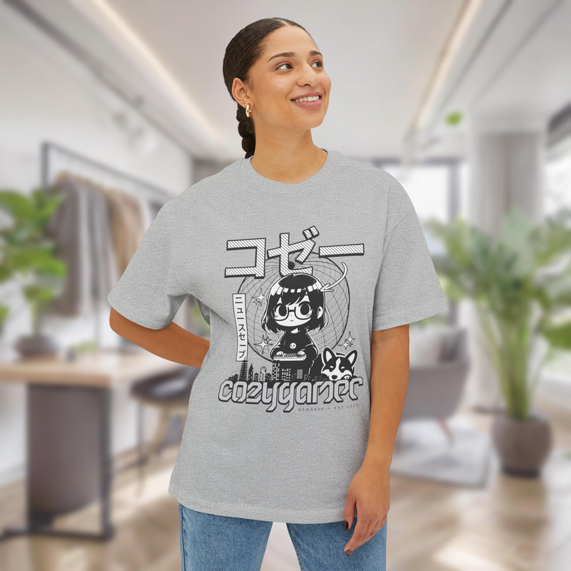 Cozy Gamer Anime Oversized T-Shirt