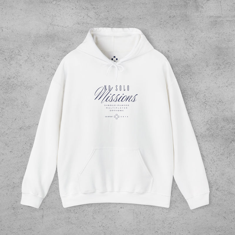 Custom Cozy Gaming Hoodie - No Solo Missions