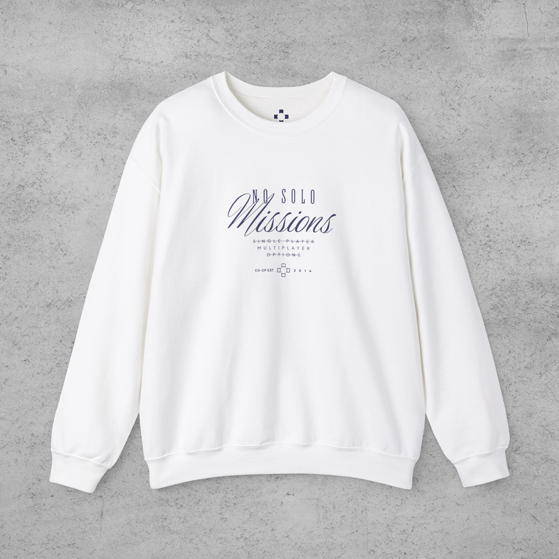 Custom Cozy Gaming Sweatshirt - No Solo Missions