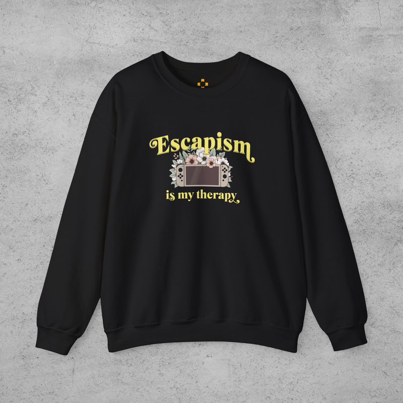 Cozy Gamer Sweatshirt - Escapism Is My Therapy