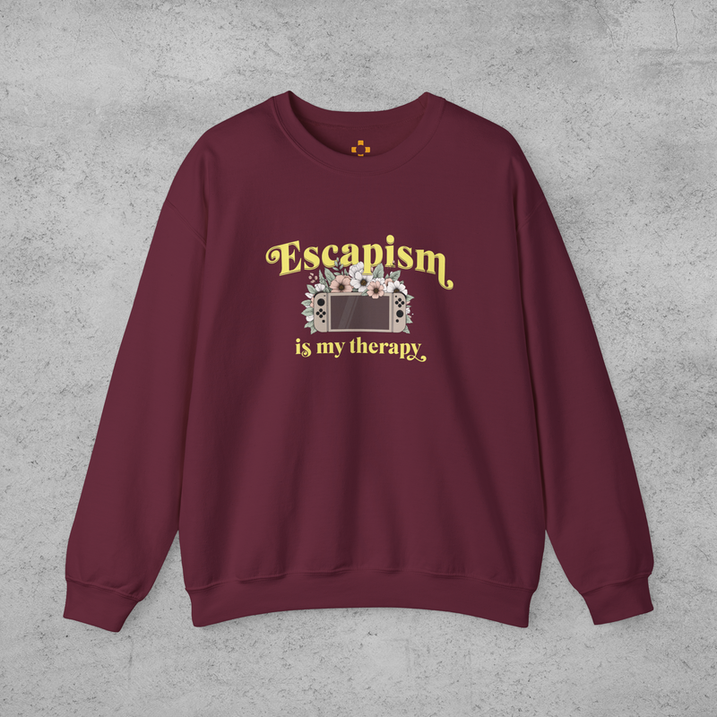 Cozy Gamer Sweatshirt - Escapism Is My Therapy