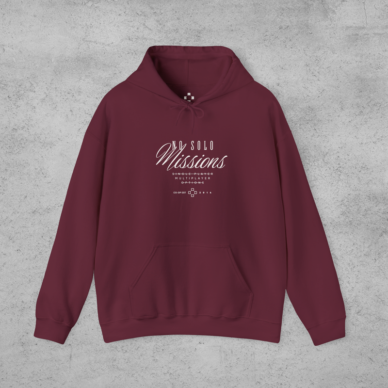 Custom Cozy Gaming Hoodie - No Solo Missions