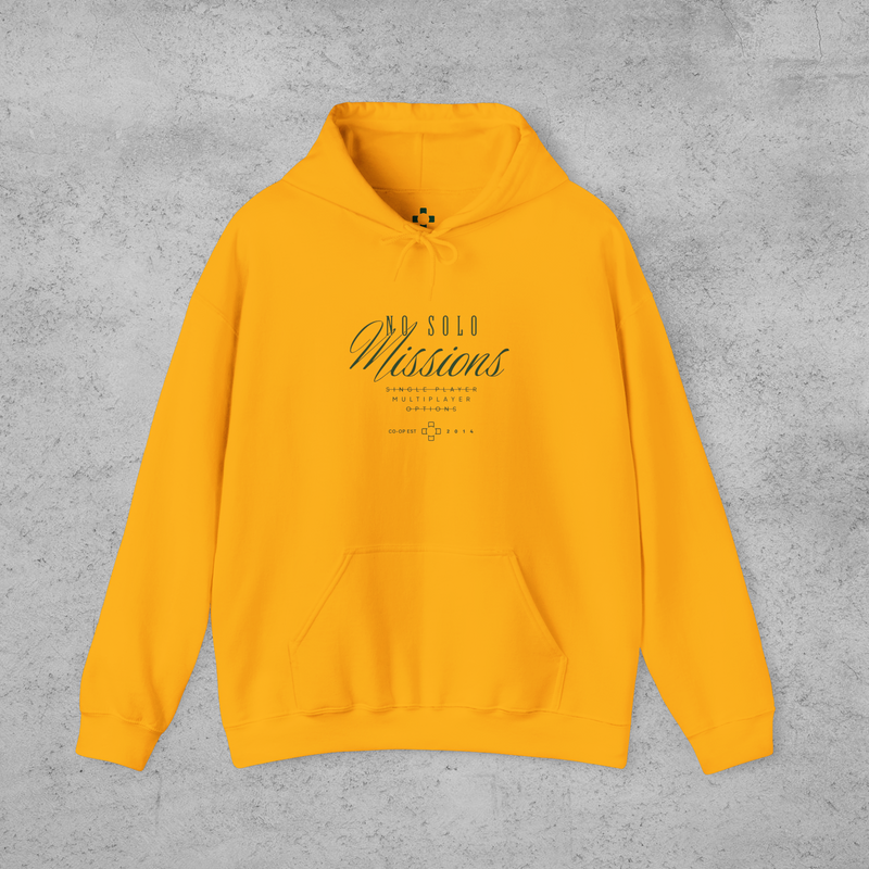 Custom Cozy Gaming Hoodie - No Solo Missions