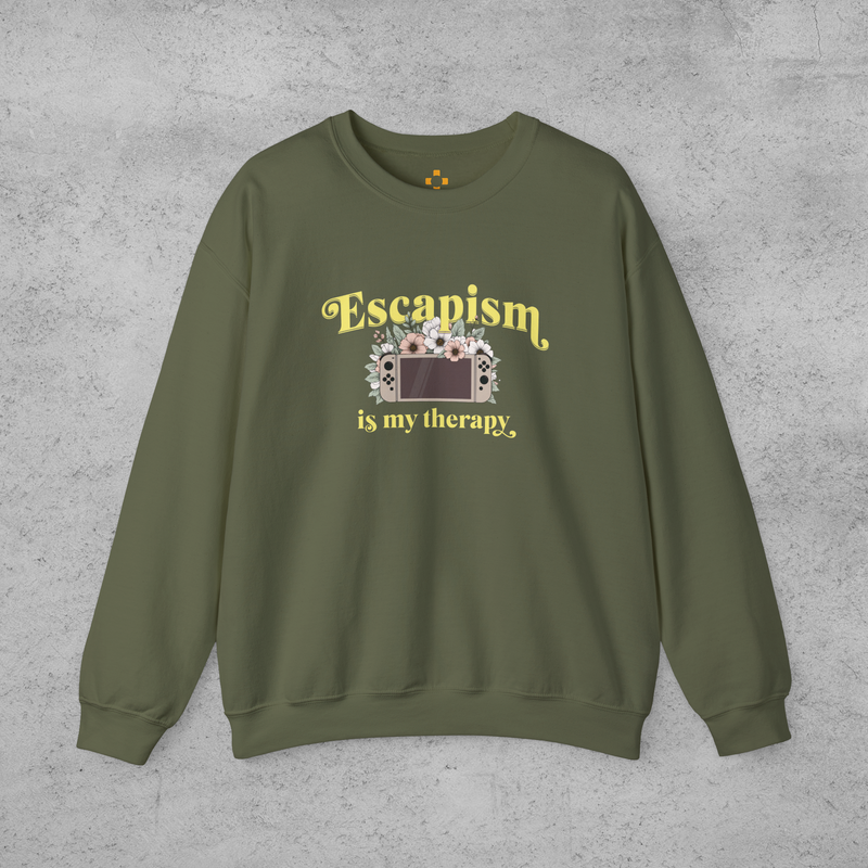 Cozy Gamer Sweatshirt - Escapism Is My Therapy