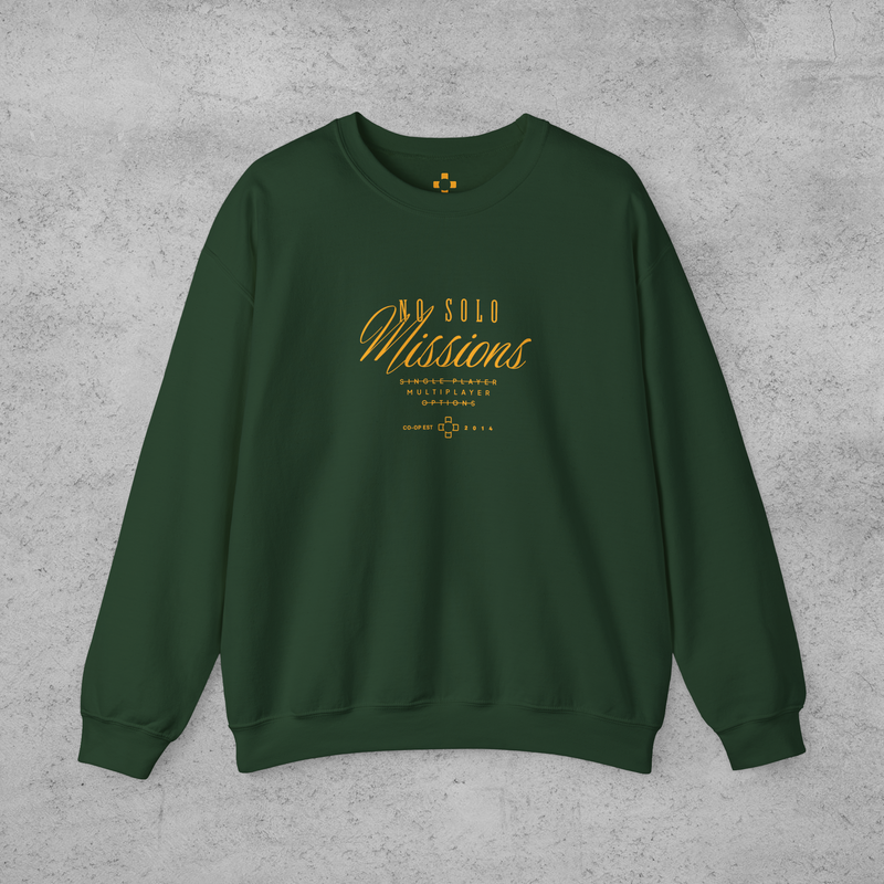 Custom Cozy Gaming Sweatshirt - No Solo Missions