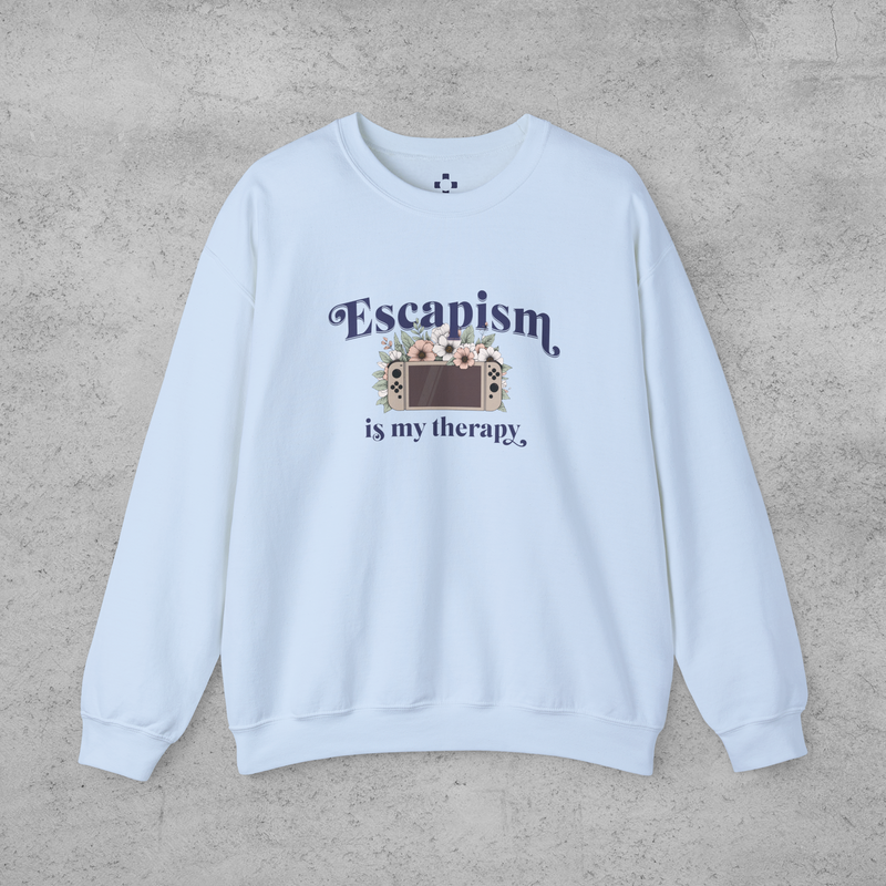 Cozy Gamer Sweatshirt - Escapism Is My Therapy