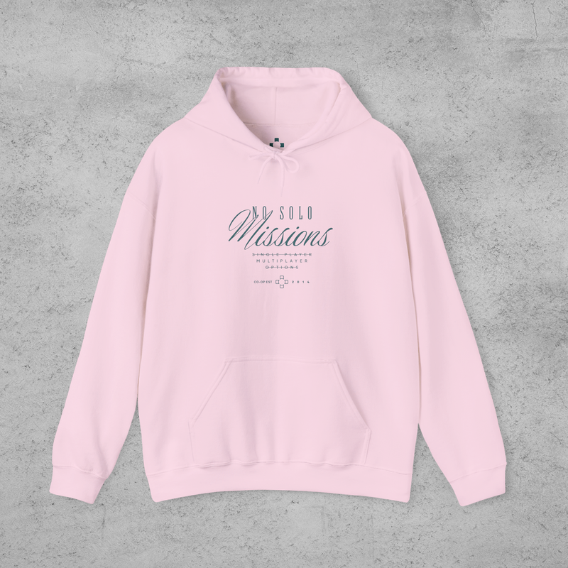 Custom Cozy Gaming Hoodie - No Solo Missions
