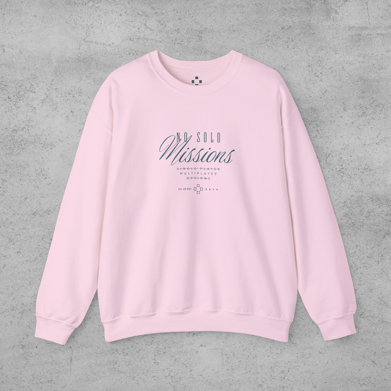 Custom Cozy Gaming Sweatshirt - No Solo Missions
