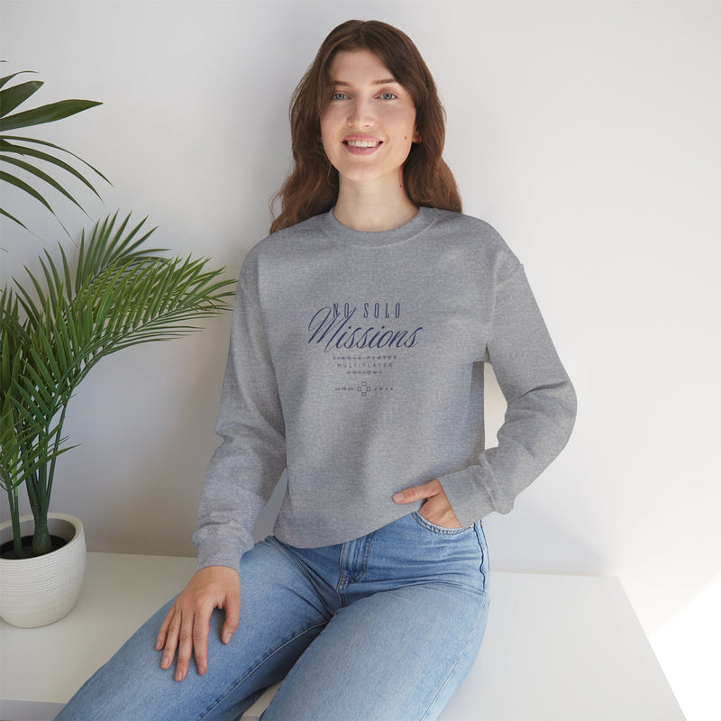 Custom Cozy Gaming Sweatshirt - No Solo Missions