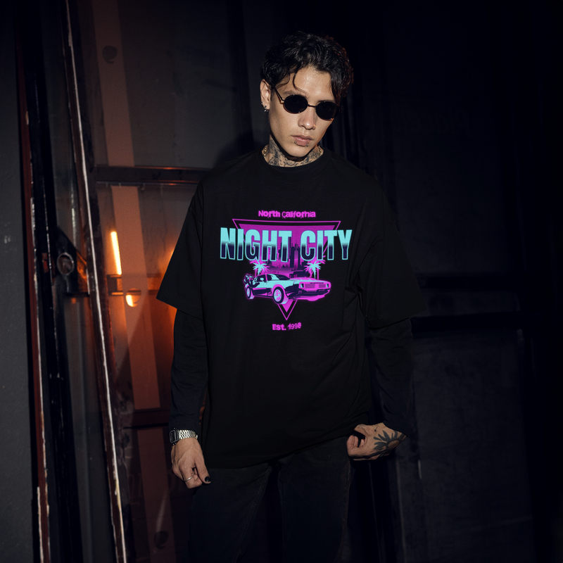 Cyberpunk 2077 Night City Oversized T-Shirt