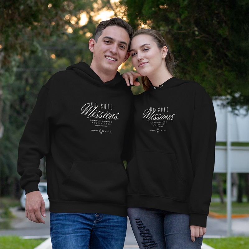 Custom Cozy Gaming Hoodie - No Solo Missions