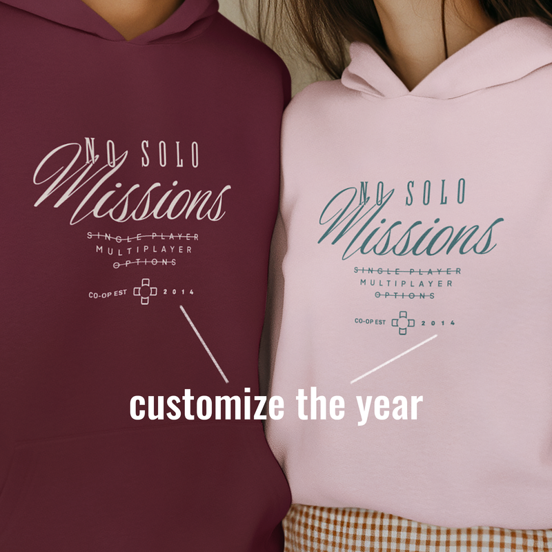Custom Cozy Gaming Hoodie - No Solo Missions
