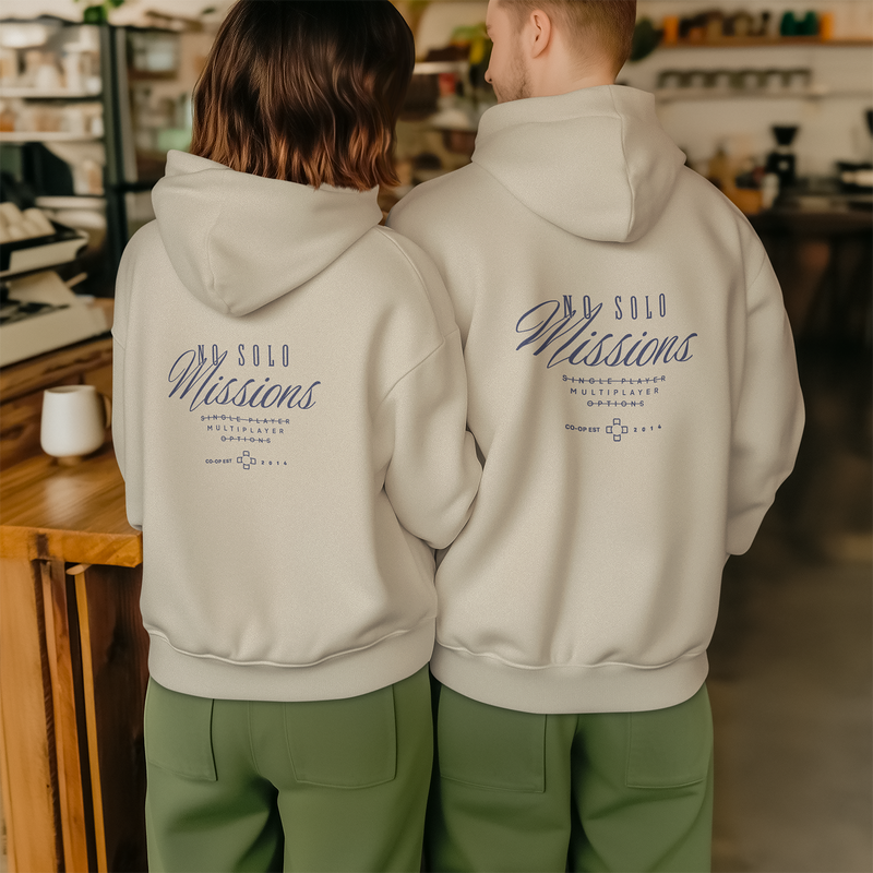 Custom Cozy Gaming Hoodie - No Solo Missions - Double-sided
