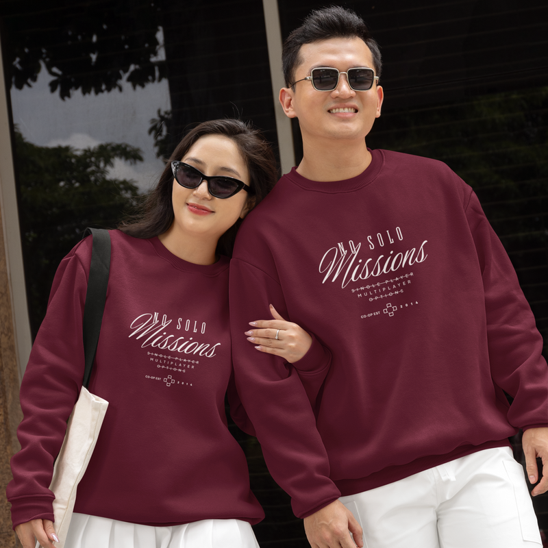 Custom Cozy Gaming Sweatshirt - No Solo Missions