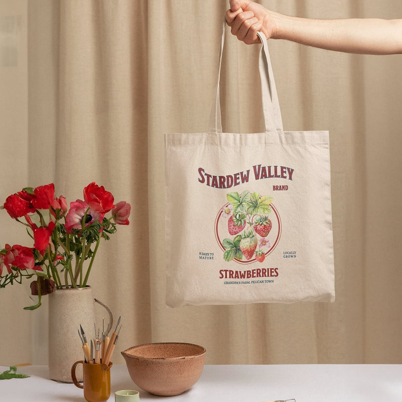 Stardew Valley Strawberry Tote Bag