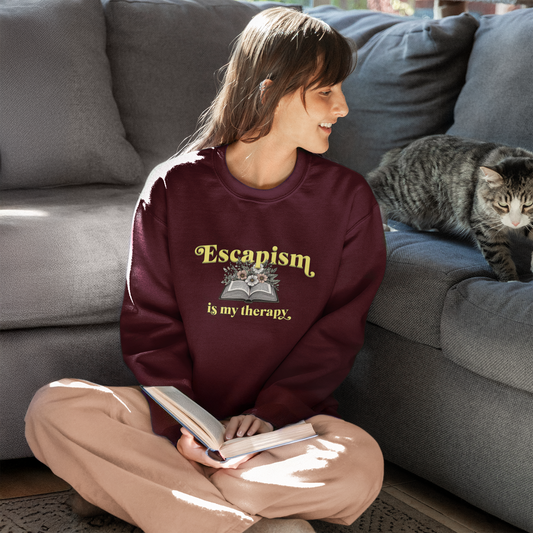 Book Lover Sweatshirt - Escapism Is My Therapy