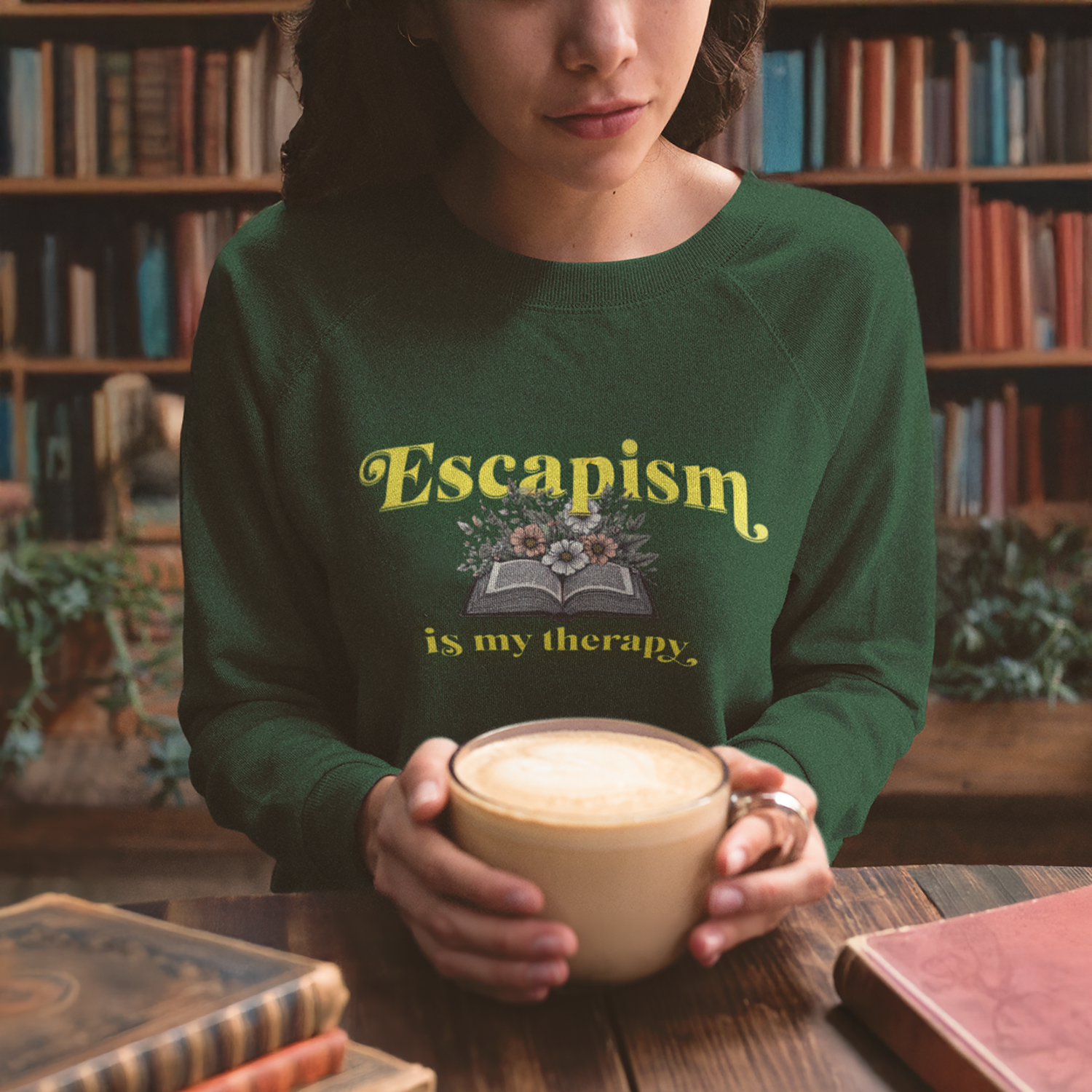 Book Lover Sweatshirt - Escapism Is My Therapy
