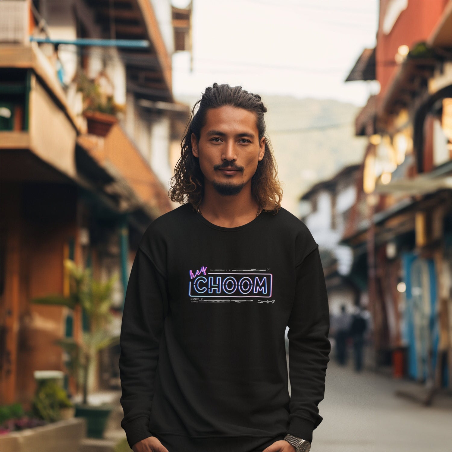 Cyberpunk 2077 Hey Choom Neon Sweatshirt