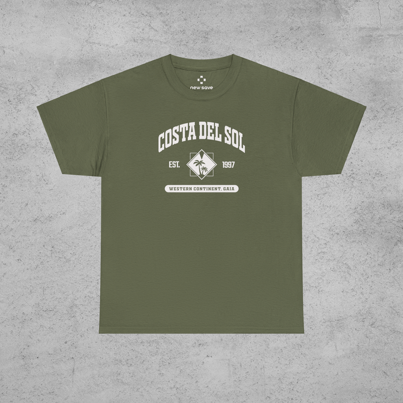 Final Fantasy 7 Costa del Sol College Style T-Shirt