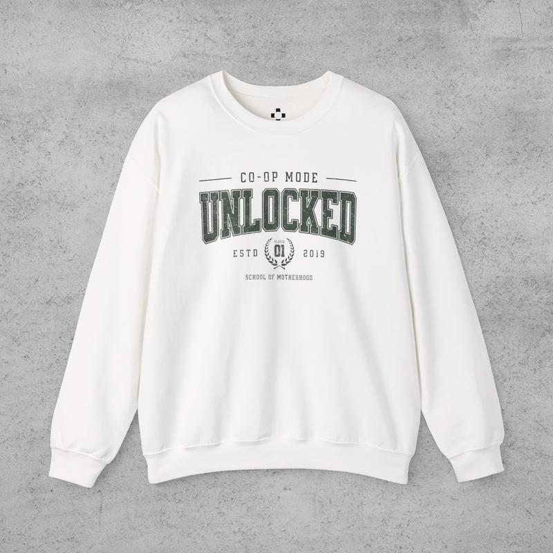 Co-Op Mode: Unlocked Personalized Gamer Mom Sweatshirt – Cozy Gaming Crewneck