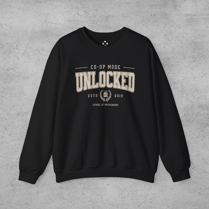 Co-Op Mode: Unlocked Personalized Gamer Mom Sweatshirt – Cozy Gaming Crewneck