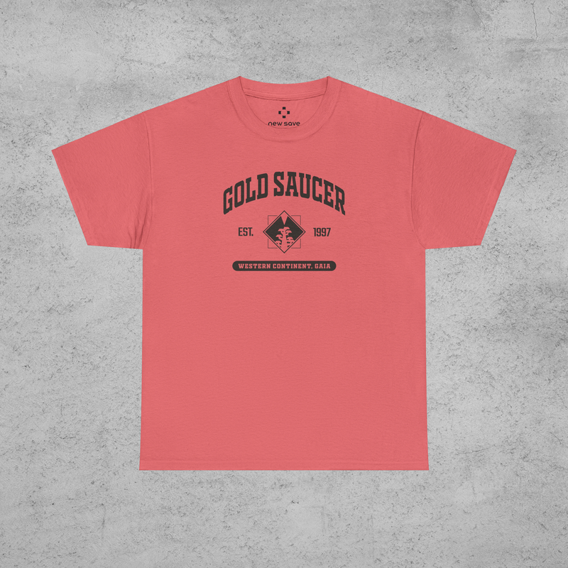 Final Fantasy 7 Gold Saucer College Style T-Shirt