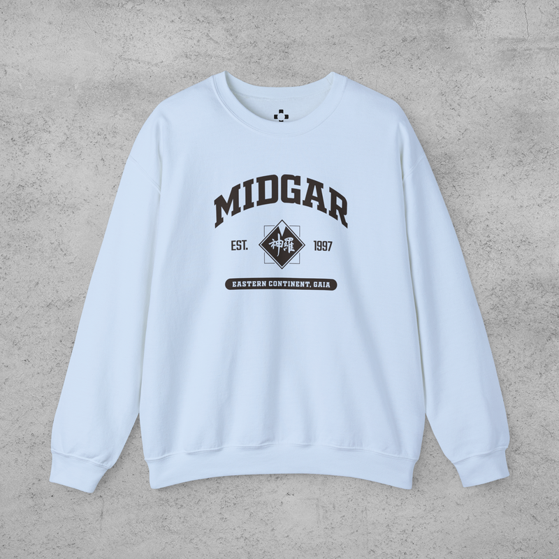 Final Fantasy 7 Midgar College Style Sweatshirt Black Font