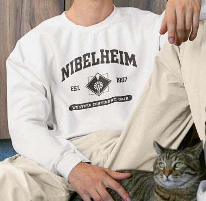 Final Fantasy 7 Nibelheim College Style Sweatshirt Black Font