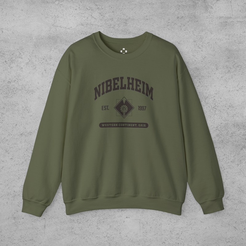 Final Fantasy 7 Nibelheim College Style Sweatshirt Black Font