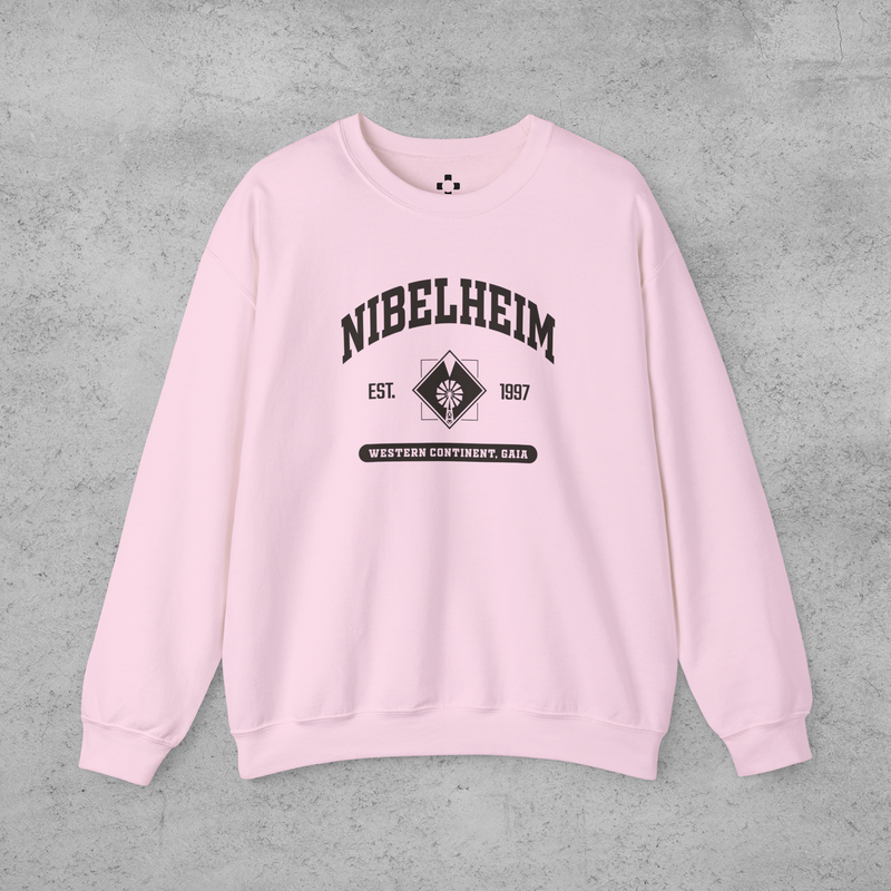 Final Fantasy 7 Nibelheim College Style Sweatshirt Black Font