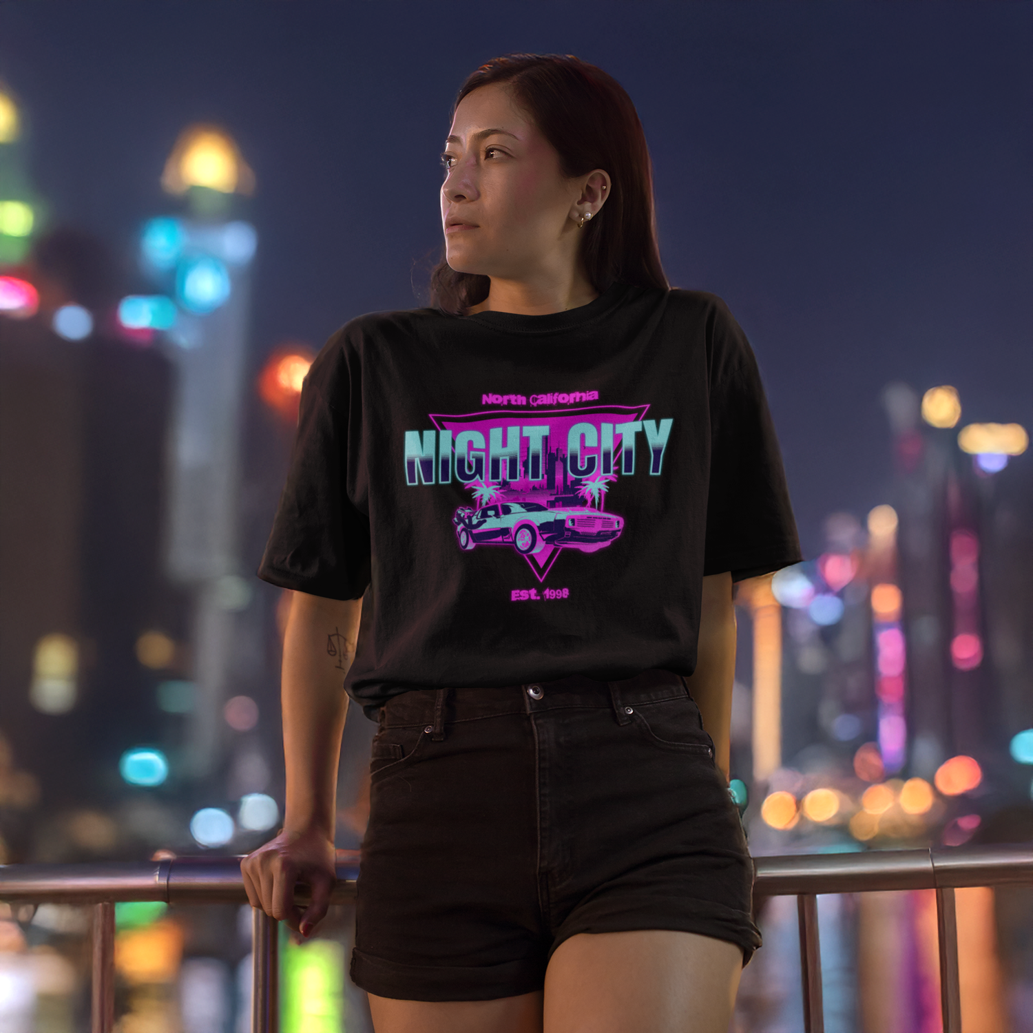 Cyberpunk 2077 Night City Oversized T-Shirt