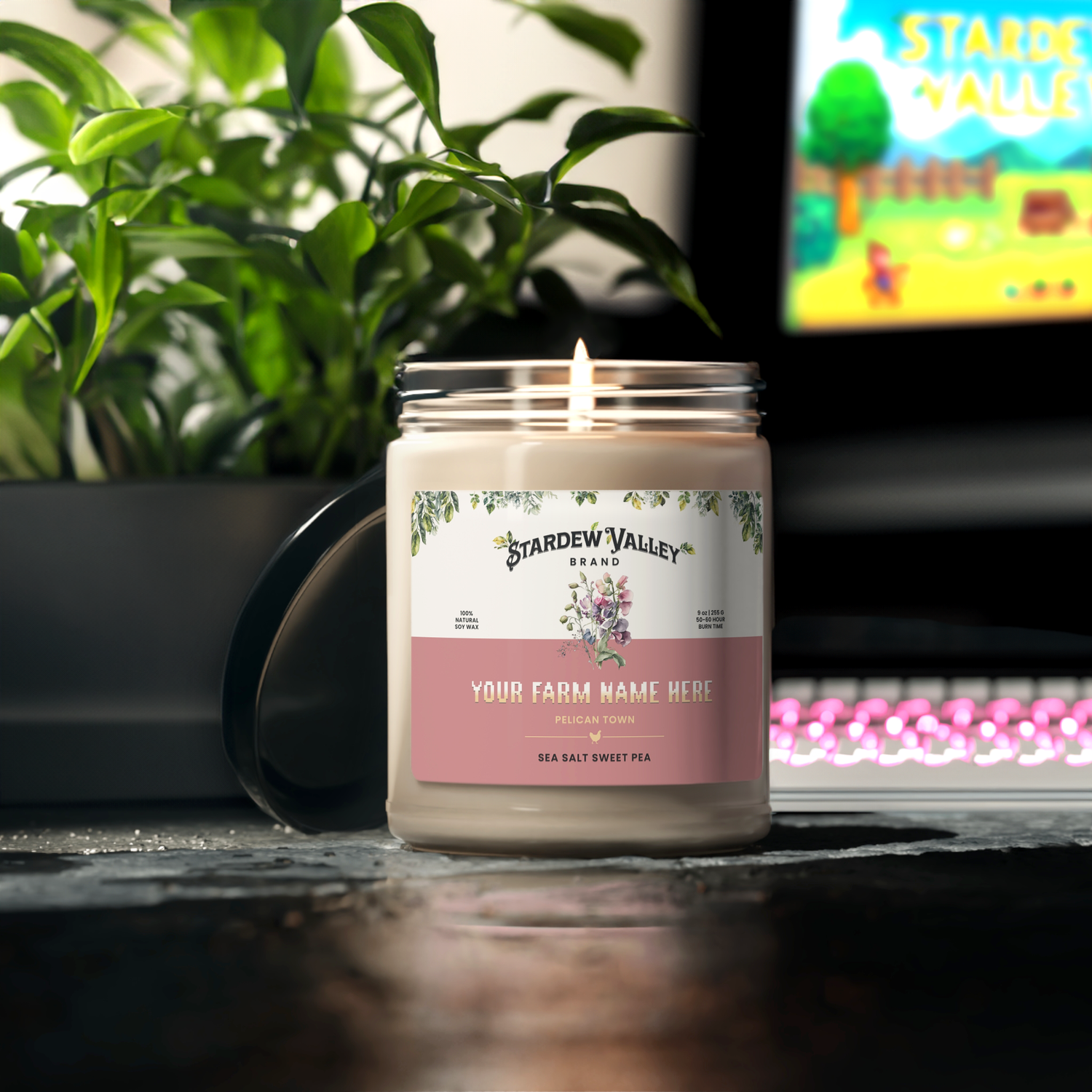 Stardew Valley Personalized Candle