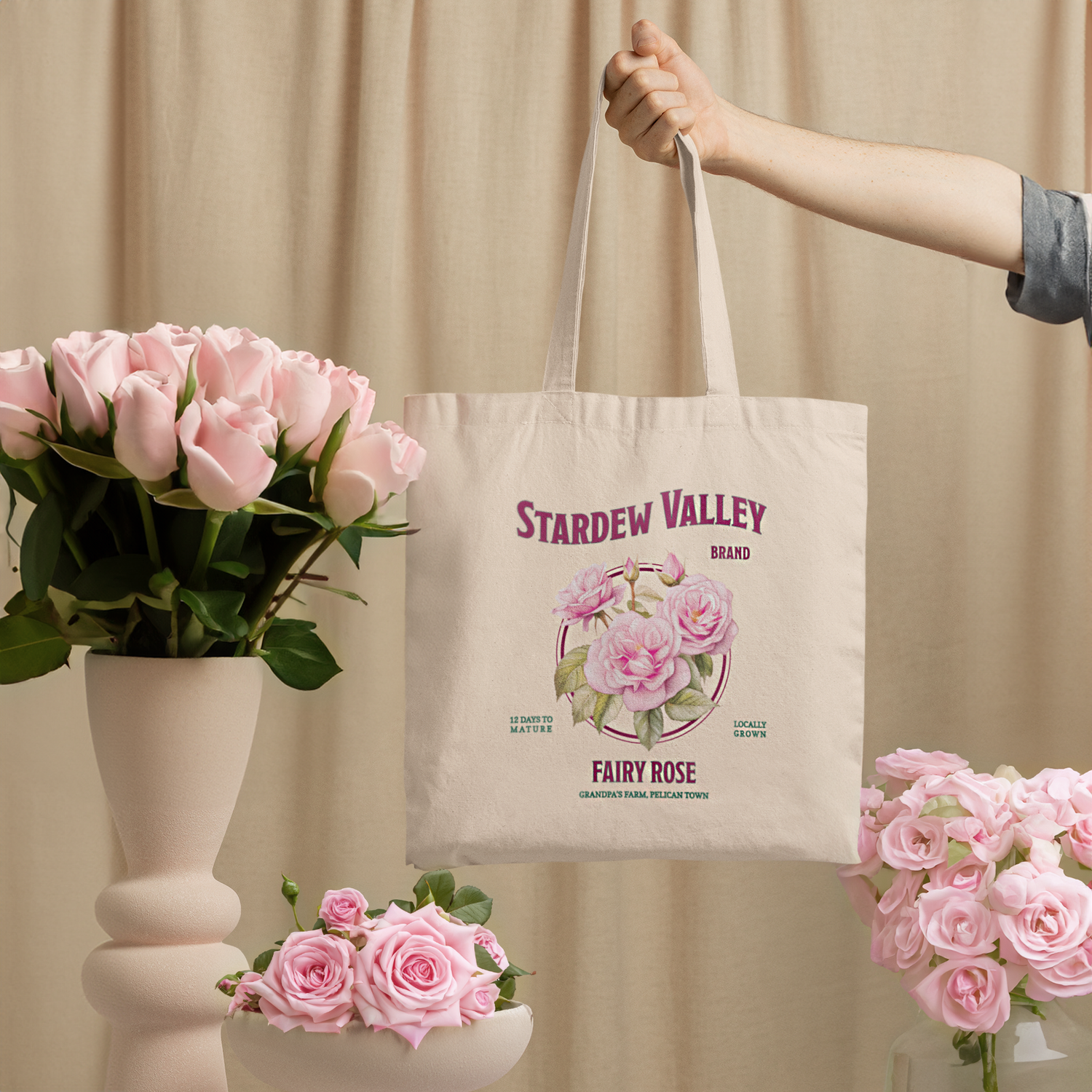 Stardew Valley Fair Rose Tote Bag