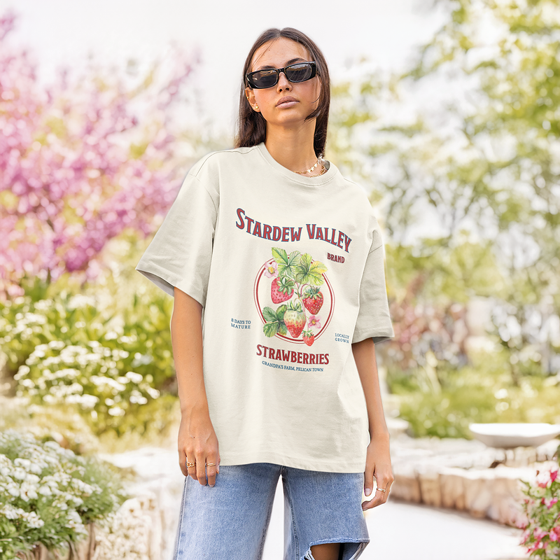 Stardew Valley Strawberry Oversized T-Shirt