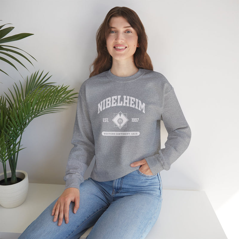 Final Fantasy 7 Nibelheim College Style Sweatshirt White Font