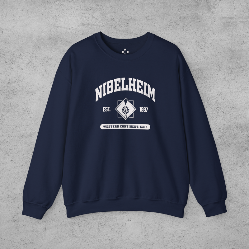 Final Fantasy 7 Nibelheim College Style Sweatshirt White Font